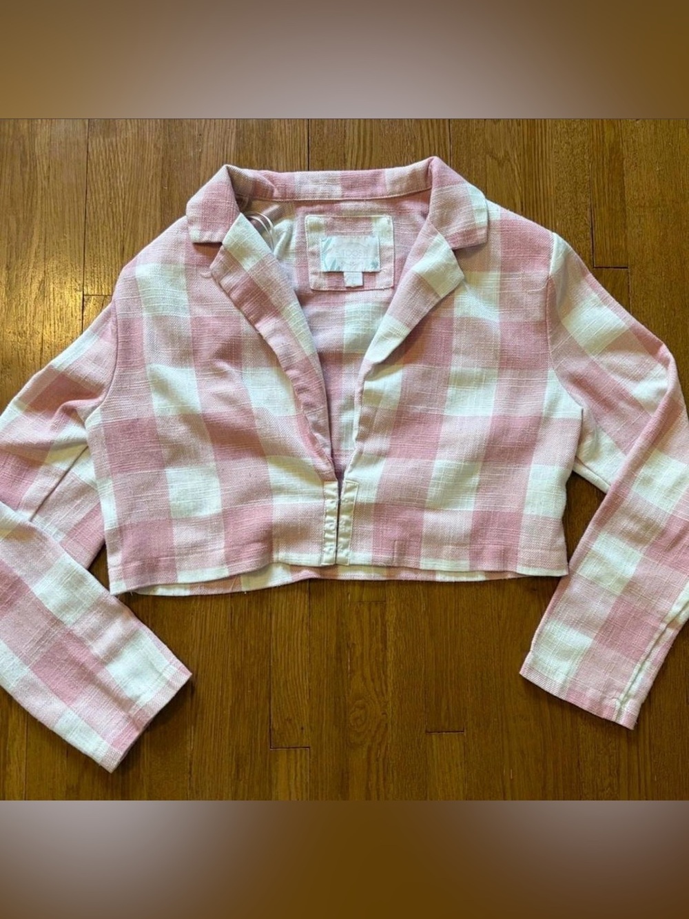 Stoosh Women’s Large Pink Indie Western Preppy Blazer Cottagecore Fairy Front